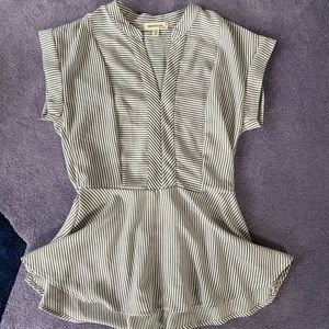 Monteau Short Sleeve Peplum Blouse